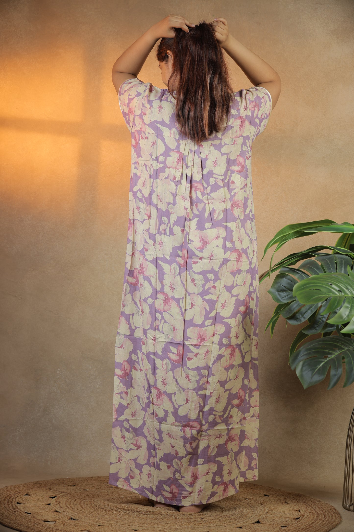 Jammies Haven Premium Alpine Nighty Fab in Lavender | 2846A