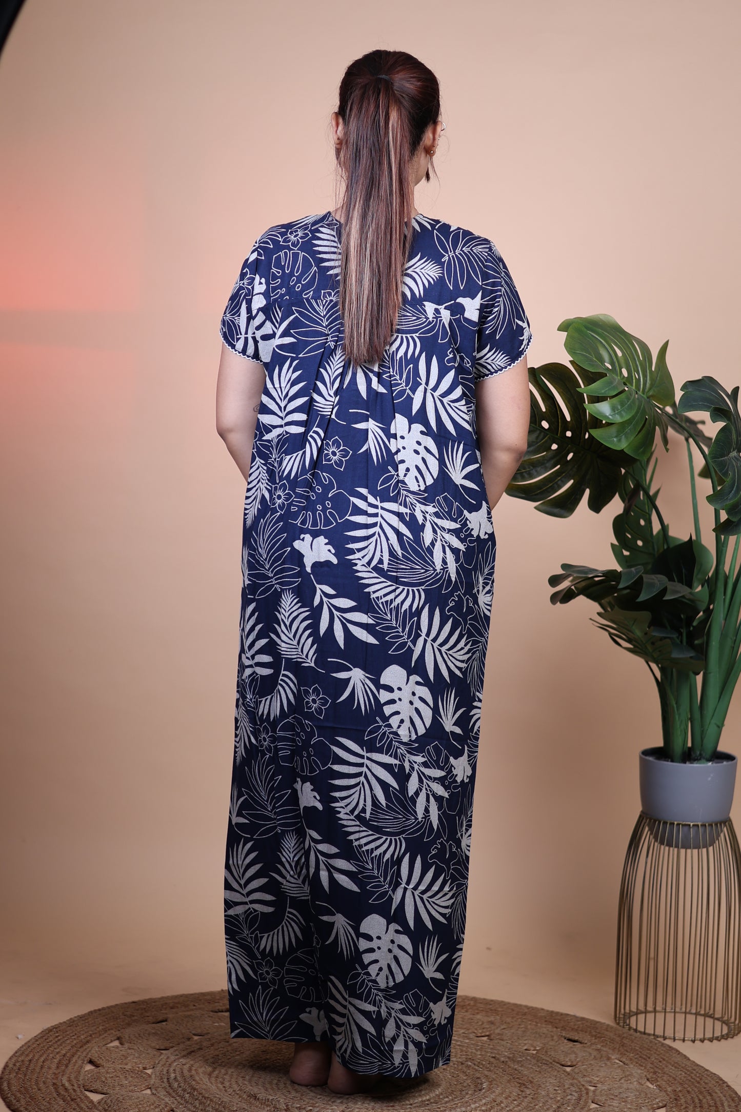 Jammies Haven Premium Alpine Nighty in Blue | A9152B