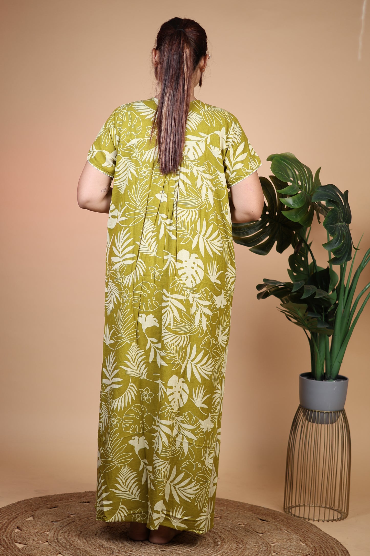 Jammies Haven Premium Alpine Nighty in Light Green | A9152A