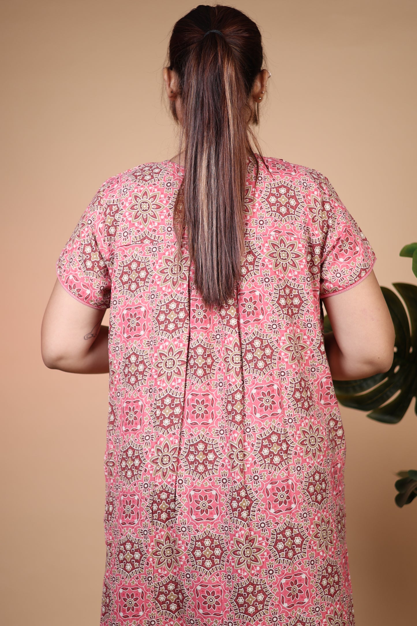 Jammies Haven Premium Alpine Nighty in Mandala Pink | A9108A