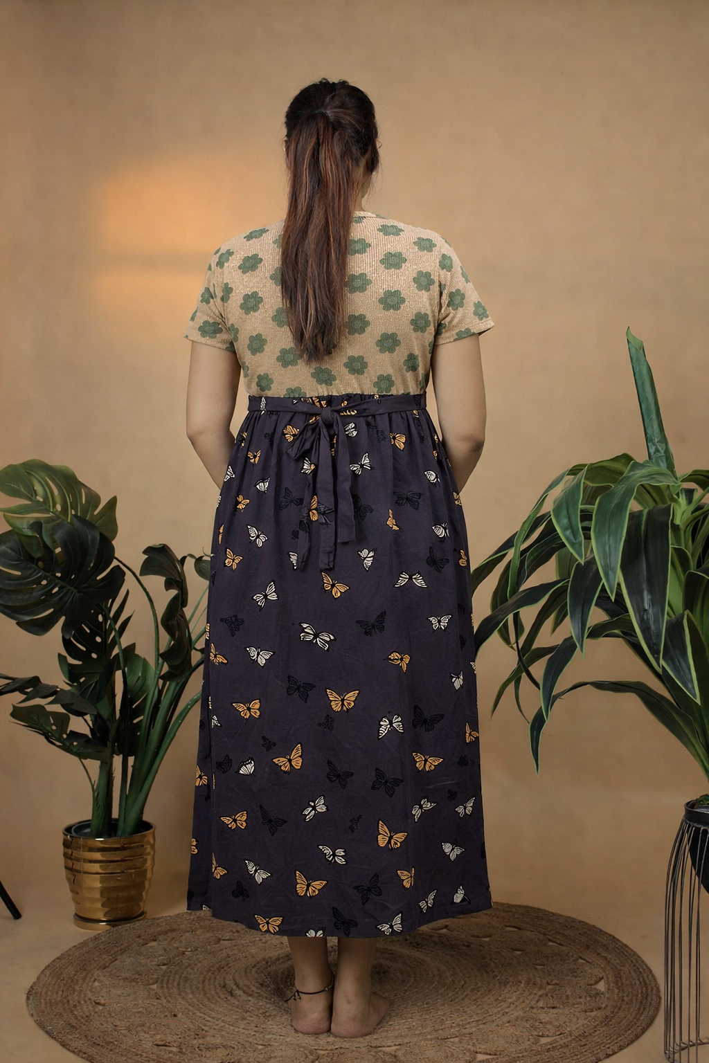 Zipless Cotton Maternity & Feeding Nightgown | Pregnancy Nighty | BTDS