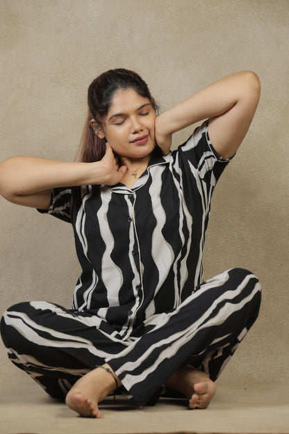 Jammies Haven Premium Pajama Set in Black | 6761A