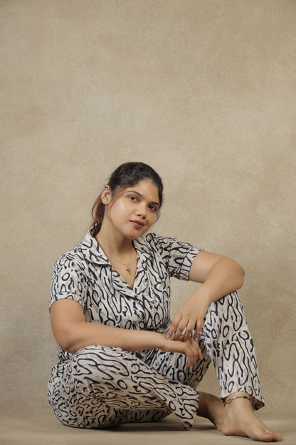 Jammies Haven Premium Pajama Set – Soft Cotton Night Suit for Women | Short Sleeve Loungewear & Sleepwear | 6764A