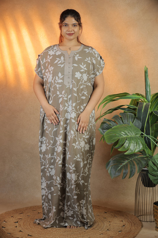 Jammies Haven Premium Alpine Nighty in Beige  | A7376B2