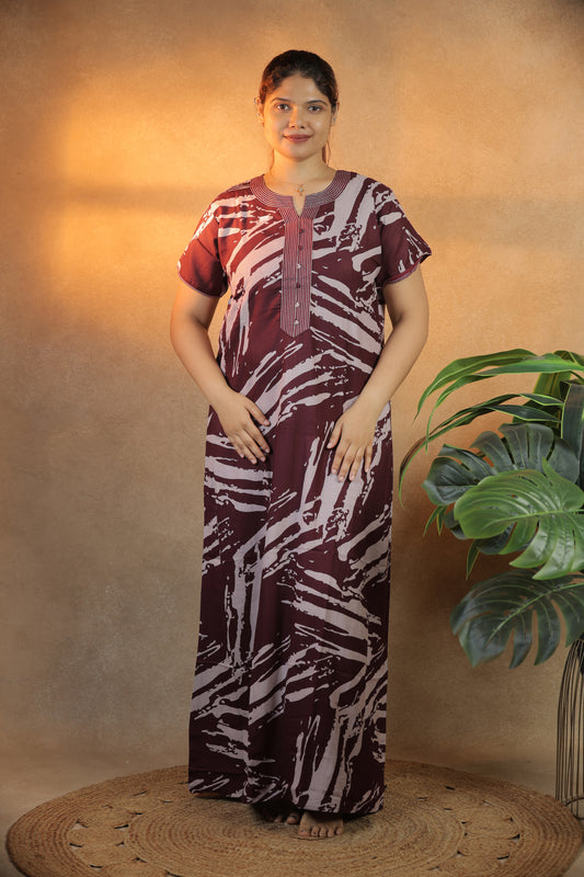 Jammies Haven Premium Alpine Nighty in Burgundy | AC7167A3