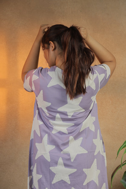 Jammies Haven Zip Cotton Feeding Gown Short Nighty | 80950A