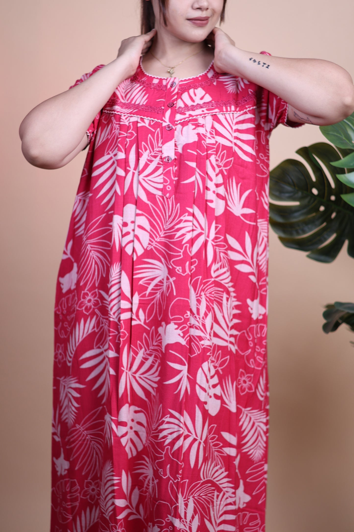 Jammies Haven Premium Alpine Nighty in Pink | A9152C