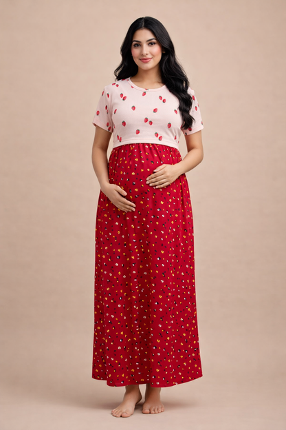 Jammies Haven Zipless Cotton Feeding Maxi | GF01