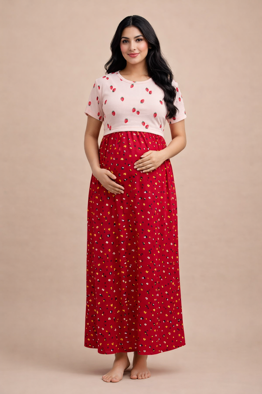 Jammies Haven Zipless Cotton Feeding Maxi | GF01