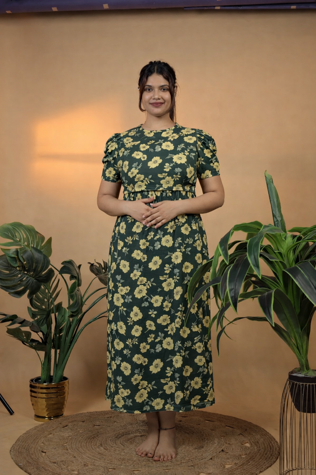 Jammies Haven Zipless Cotton Feeding & Nursing Gown | NGF01