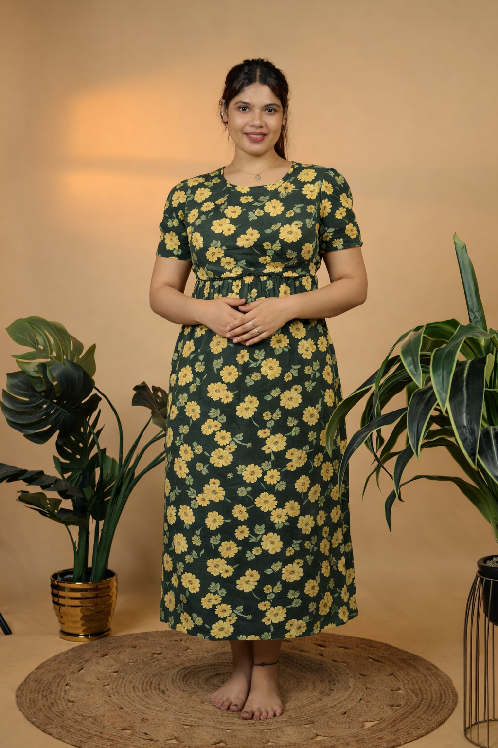 Jammies Haven Zipless Cotton Feeding & Nursing Gown | NGF01