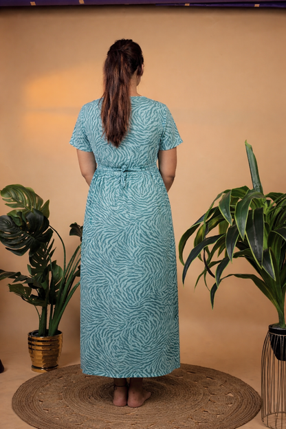 Jammies Haven Zipless Cotton Feeding & Nursing Gown – Tiger Stripe