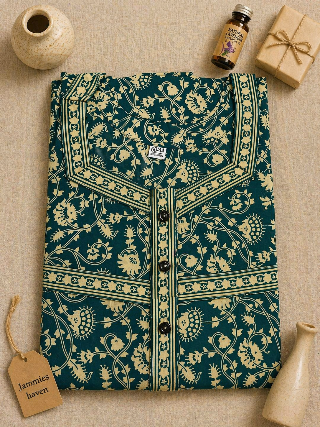 Cotton Nighty for Women in Floral Print Ladies Nightdress | 3XL
