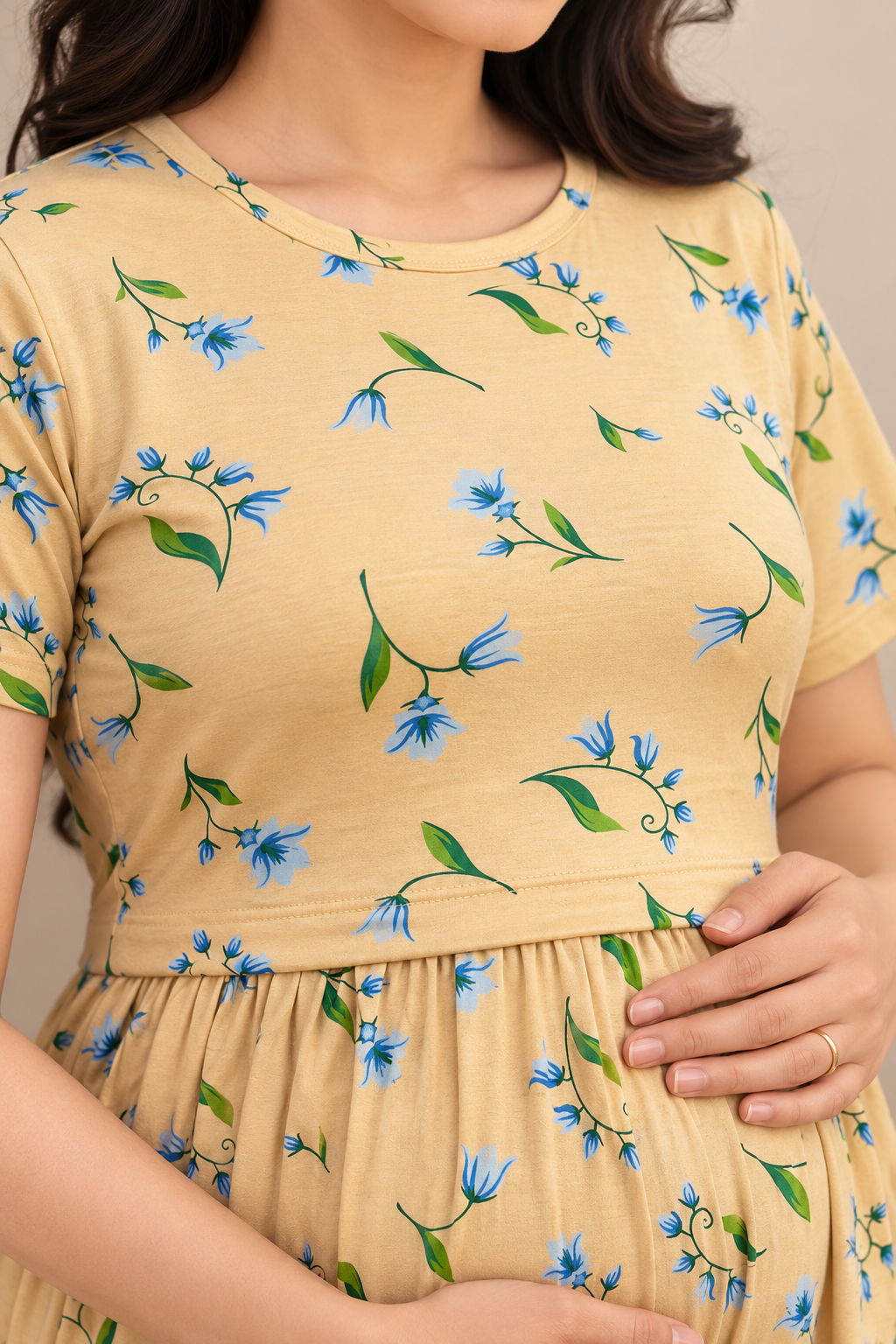 Zipless Cotton Maternity & Feeding Nightgown | Pregnancy | Vanilla Bloom