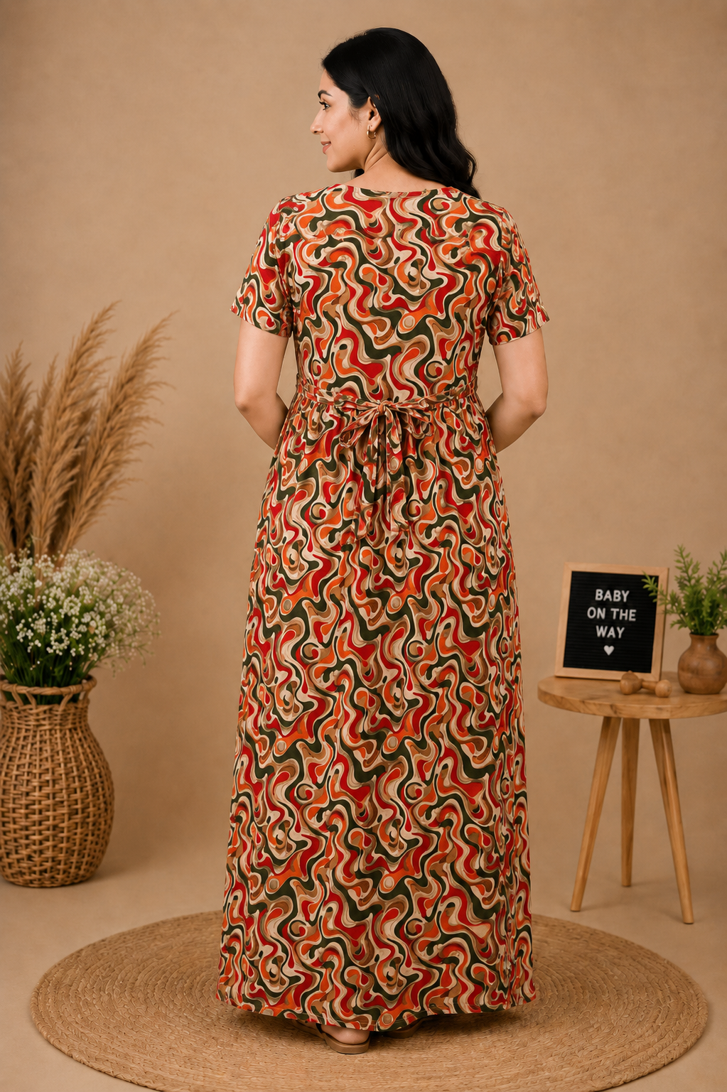 Zipless Cotton Maternity & Feeding Nightgown | Pregnancy | Terra Flow
