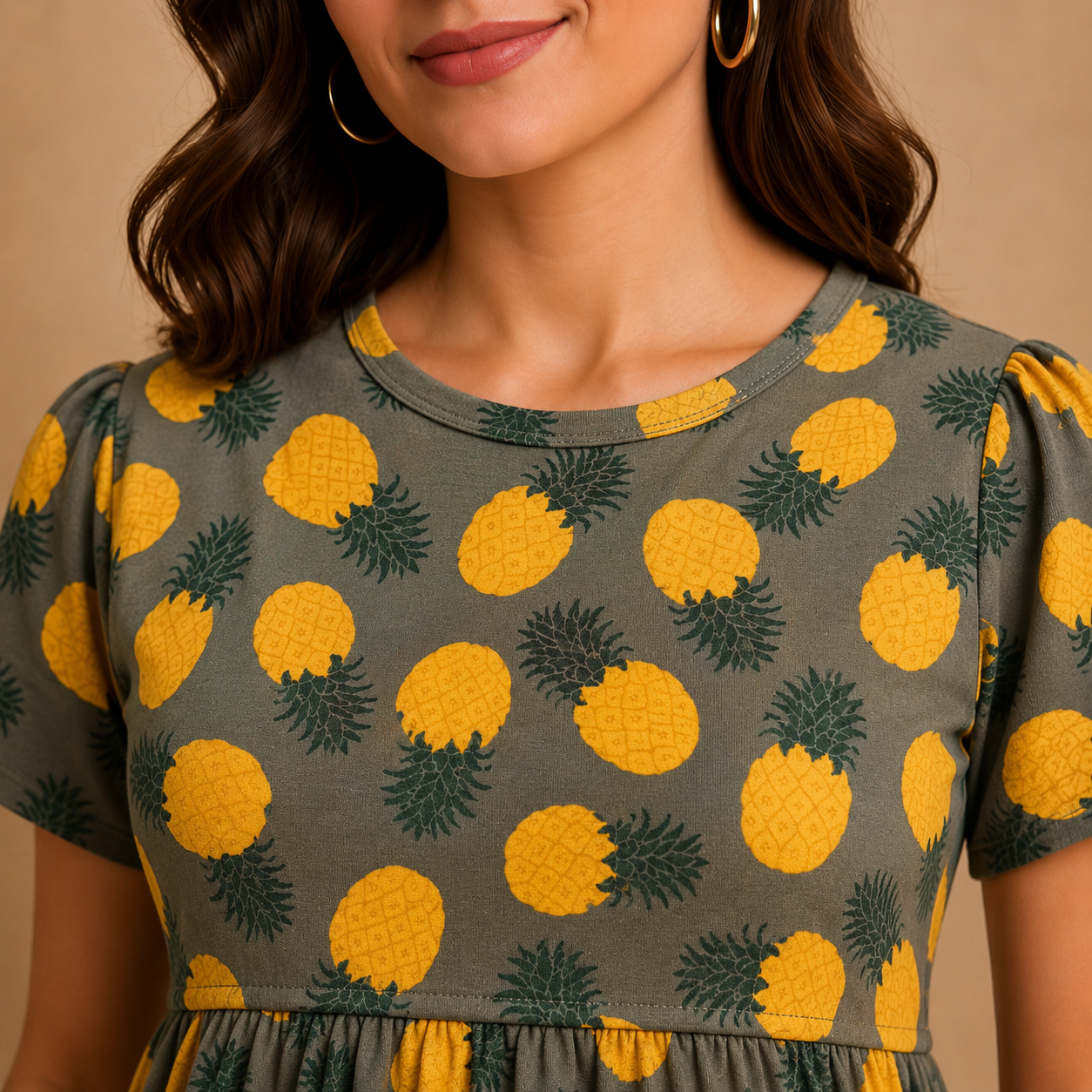 Zipless Cotton Maternity & Feeding Nightgown | Pregnancy | Tropical Bliss