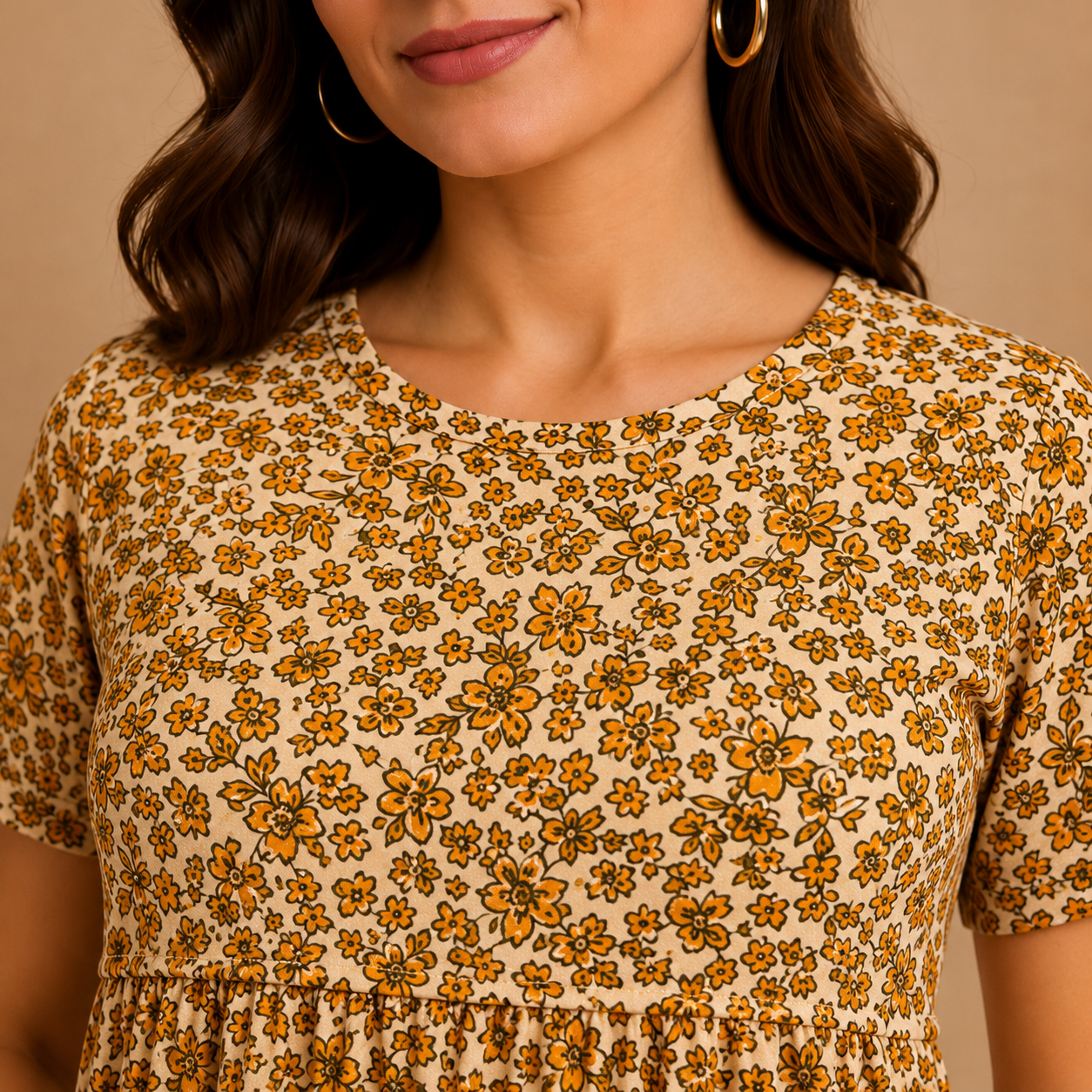 Zipless Cotton Maternity & Feeding Nightgown | Pregnancy | Honey Floral