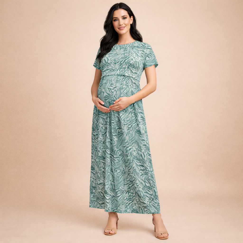 Jammies Haven Zipless Cotton Feeding & Nursing Gown – Tiger Stripe