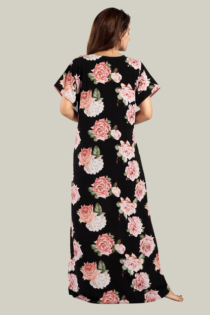 Jammies Haven Rayon Nighty in Light Green | Premium Nighty | Short Sleeve |Side Pocket | NRL